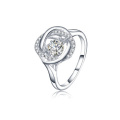 Infinity Silber Ringe 925 Silber Schmuck mit Tanzen Diamant